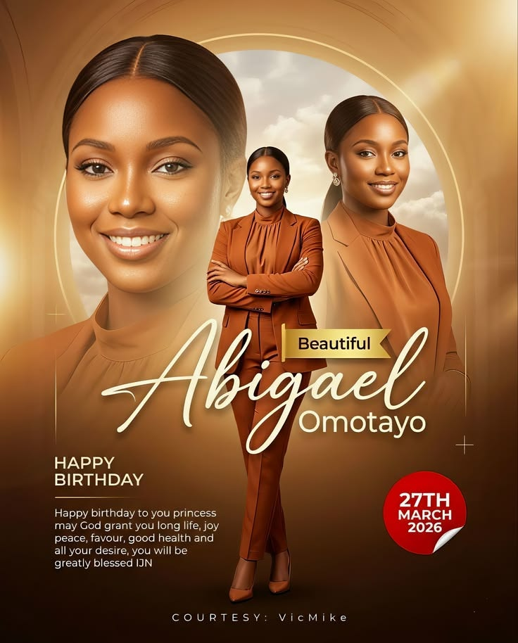 Abigail Omotayo birthday design