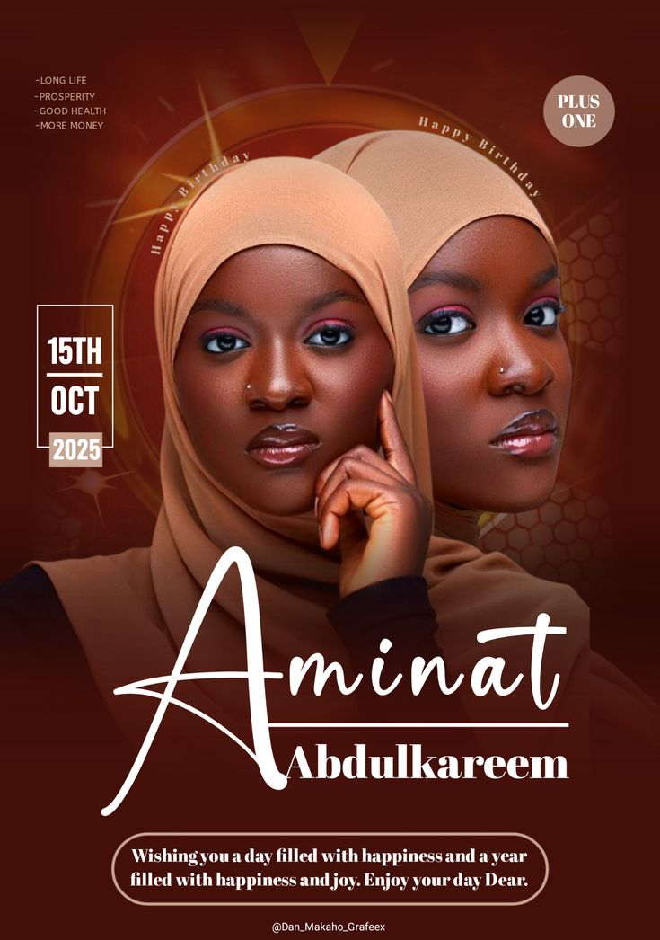 Aminat Abdulkareem birthday design