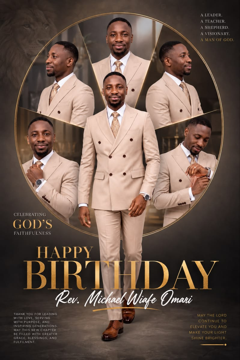 Rev. Michael Omari birthday design