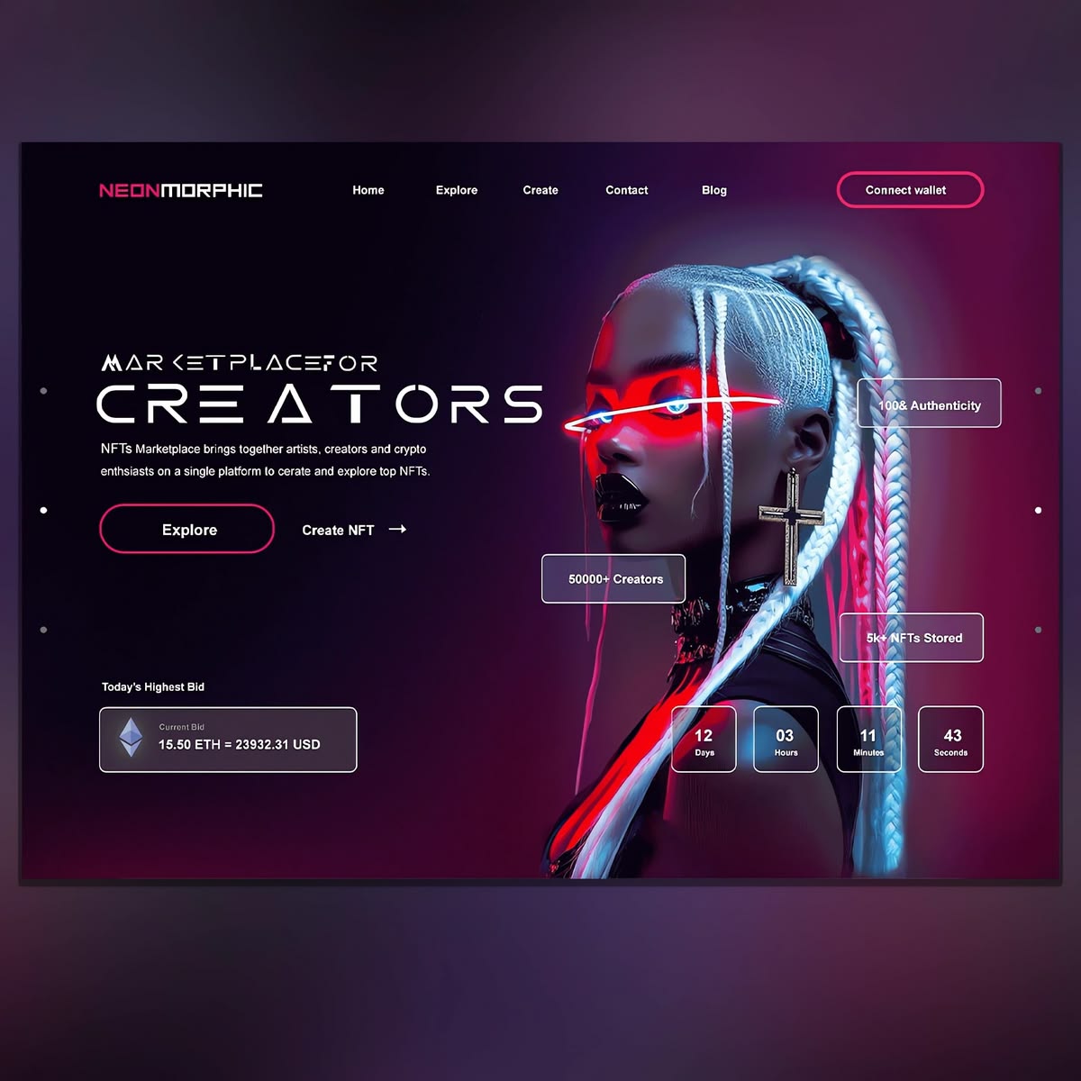 Neomorphic Website